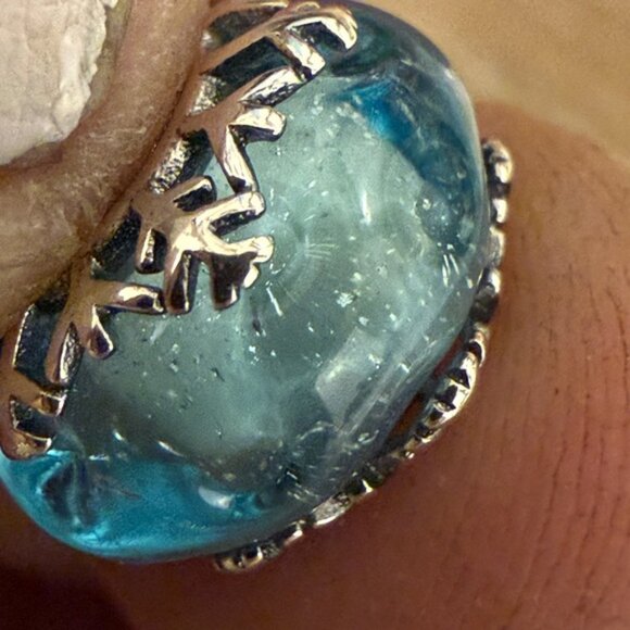 Pandora Blue and Silver Charm - Picture 2 of 2
